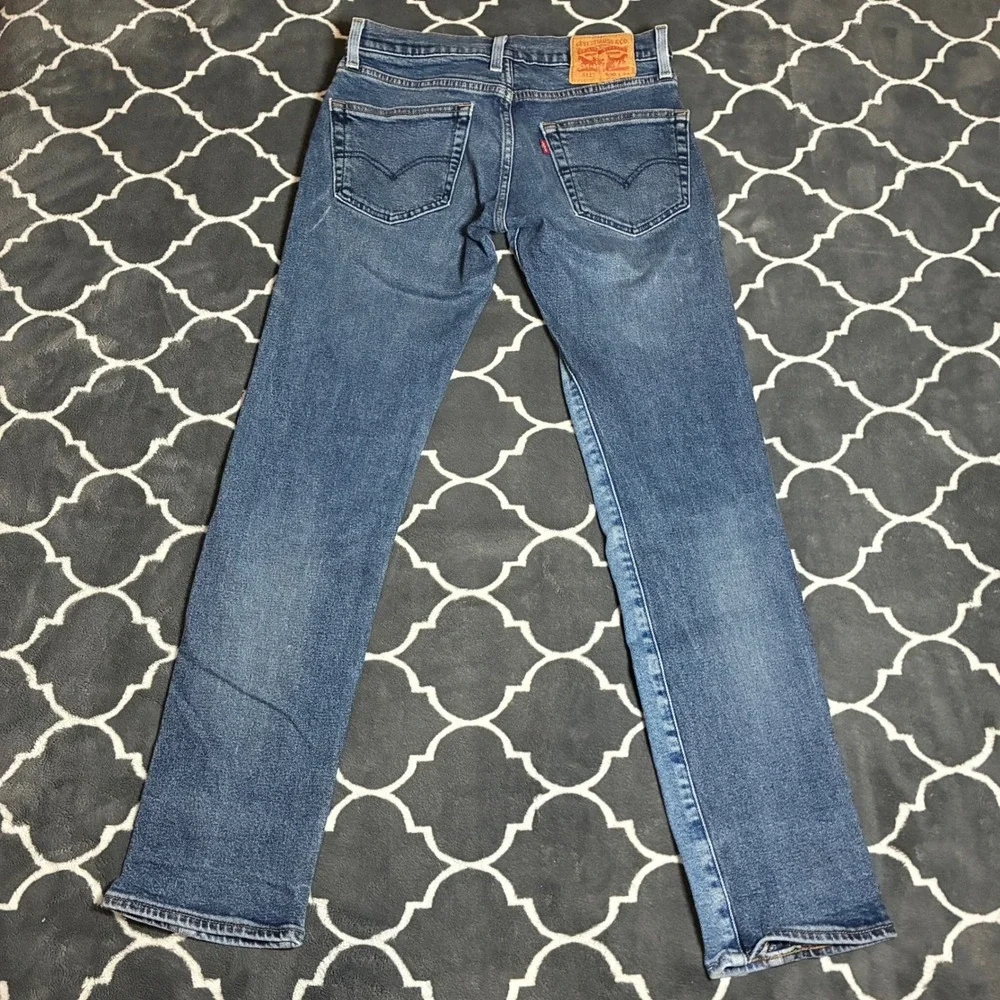 Levis 511 Slim Fit Jeans Mens 28x30 Two Tone Blue Denim Contrast Side Stripe